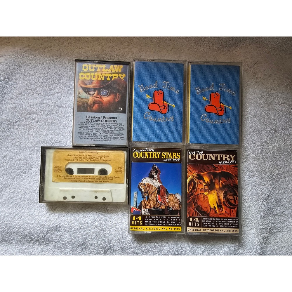 Country Music Cassette Tapes Lot Outlaw Country Stars Vintage Audio‎